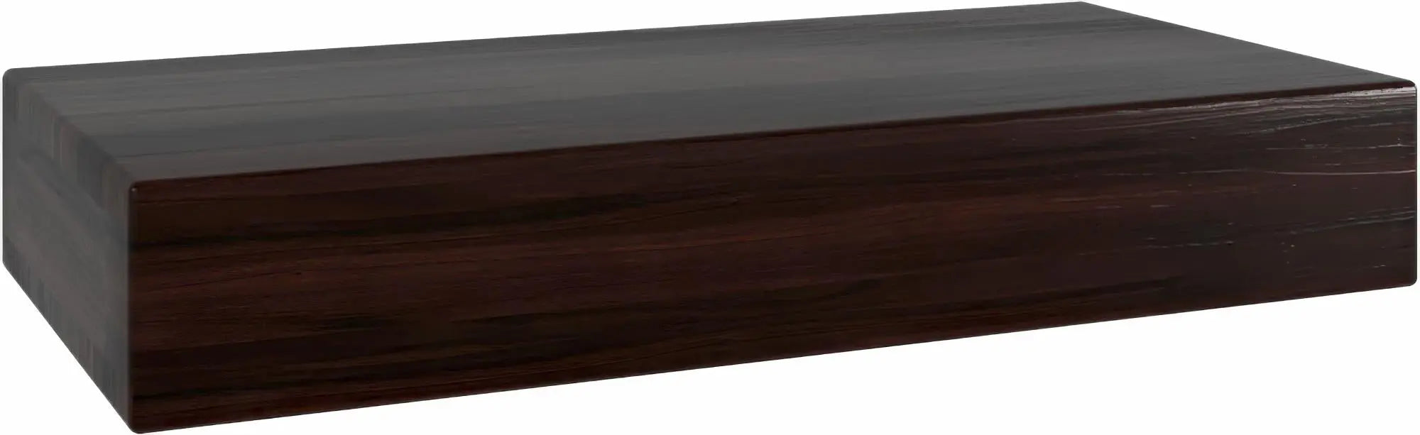 14" Espresso Wood Wall Mounted Floating Shelf Homeroots Organization