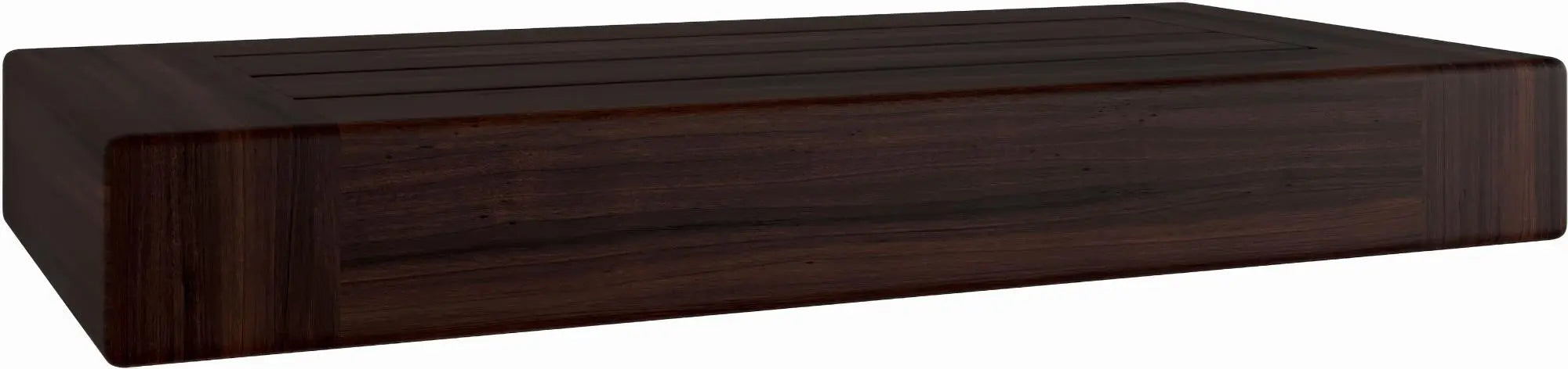 14" Espresso Wood Wall Mounted Floating Shelf Homeroots Organization