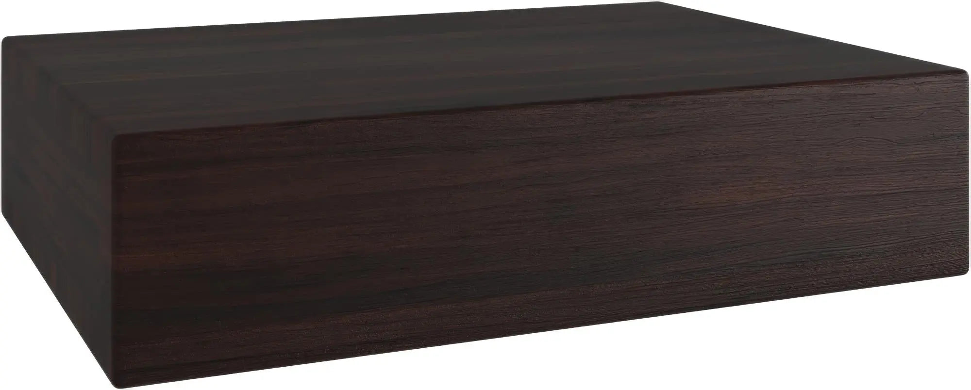 14" Espresso Wood Wall Mounted Floating Shelf Homeroots Organization