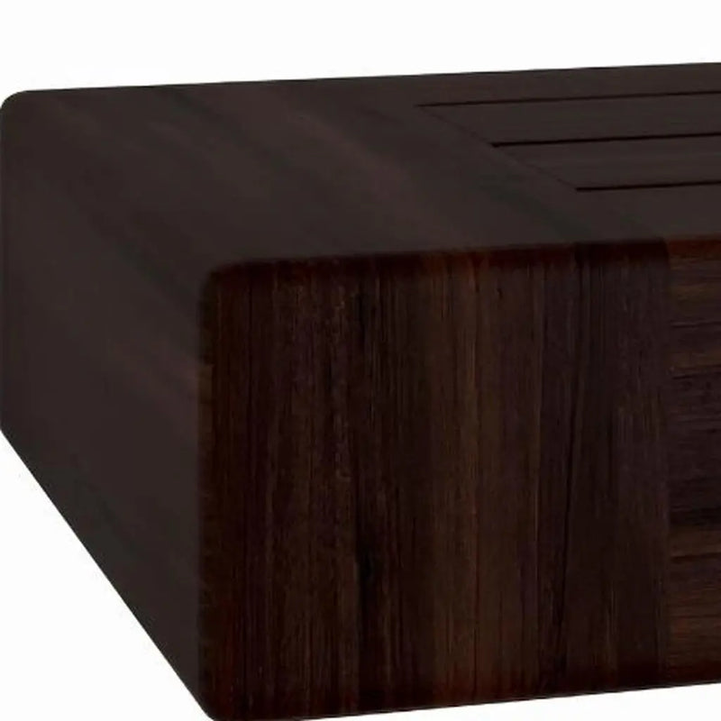 14" Espresso Wood Wall Mounted Floating Shelf Homeroots Organization