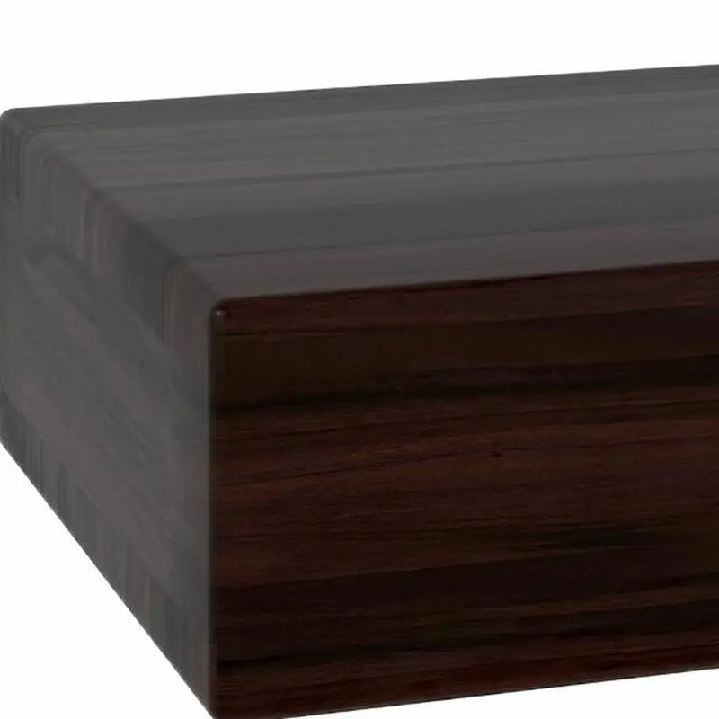 14" Espresso Wood Wall Mounted Floating Shelf Homeroots Organization