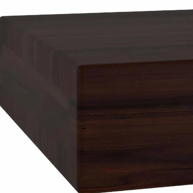 14" Espresso Wood Wall Mounted Floating Shelf Homeroots Organization