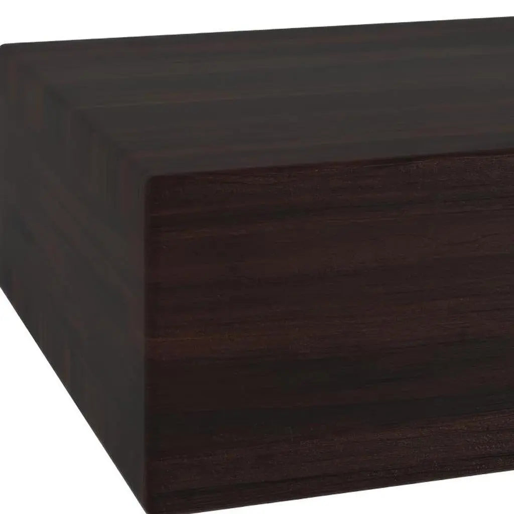 14" Espresso Wood Wall Mounted Floating Shelf Homeroots Organization