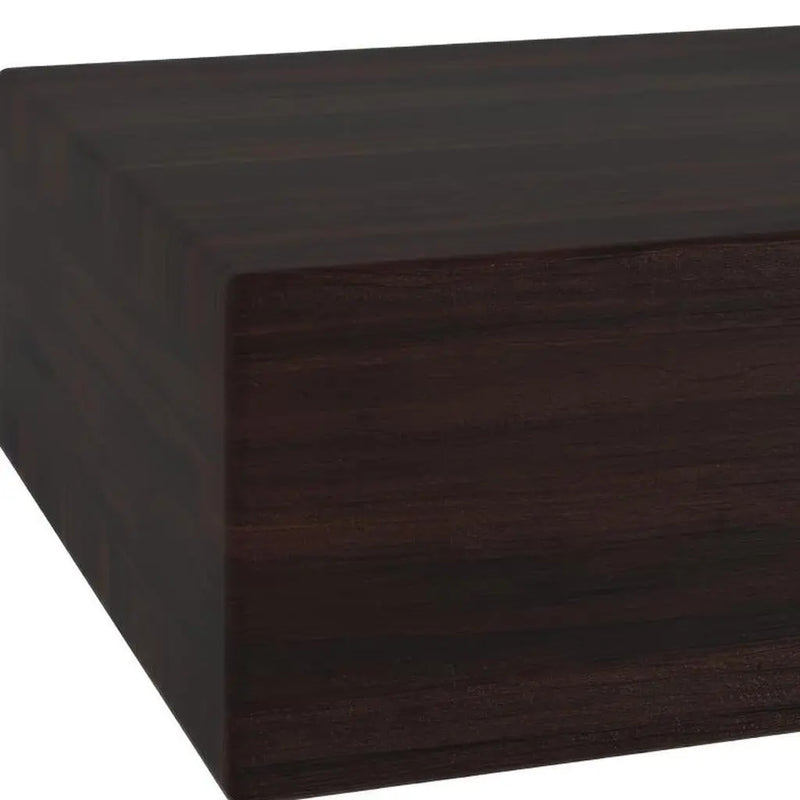 14" Espresso Wood Wall Mounted Floating Shelf Homeroots Organization