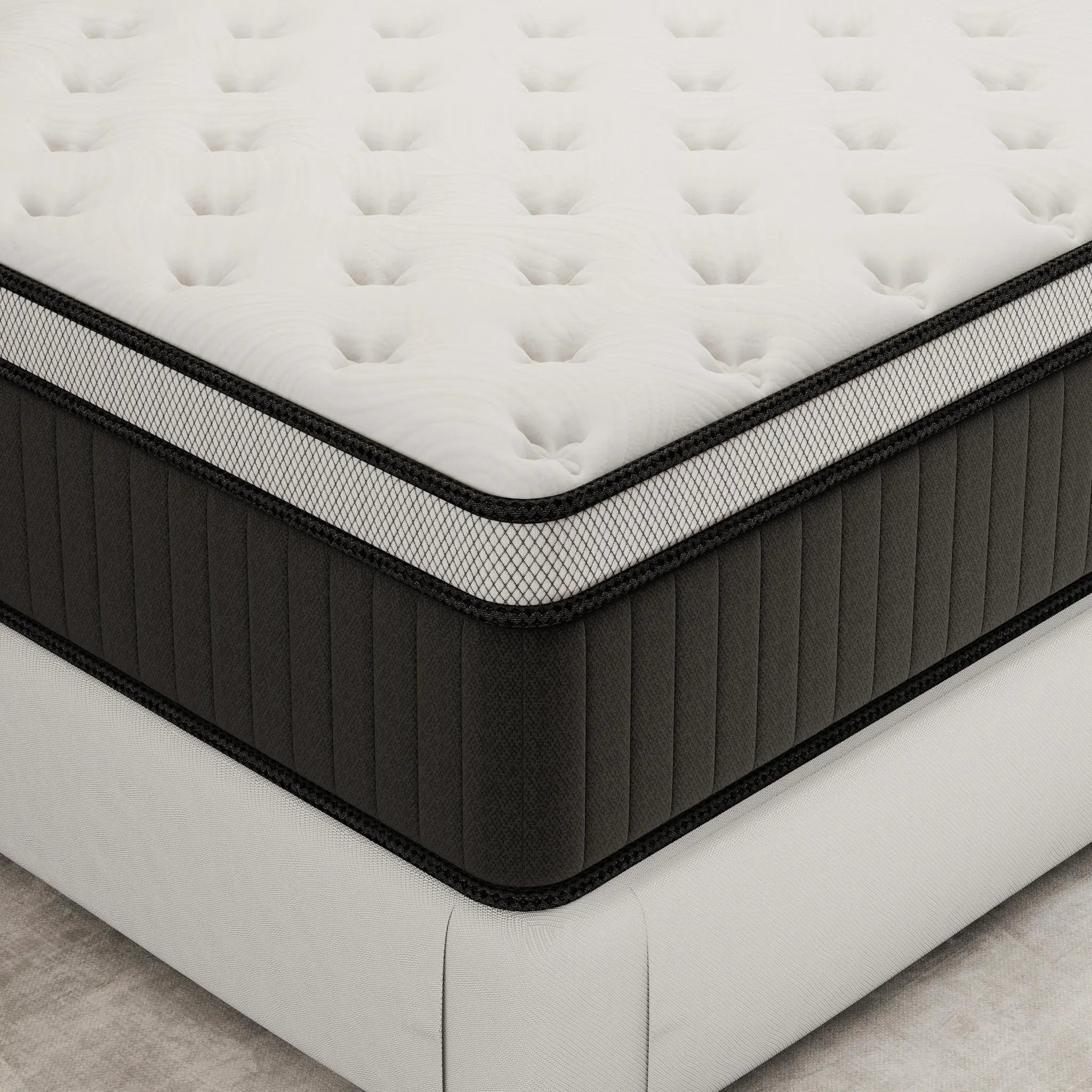 14" Full Double Memory Foam Medium Euro Top Hybrid Mattress Homeroots Bed & Bath