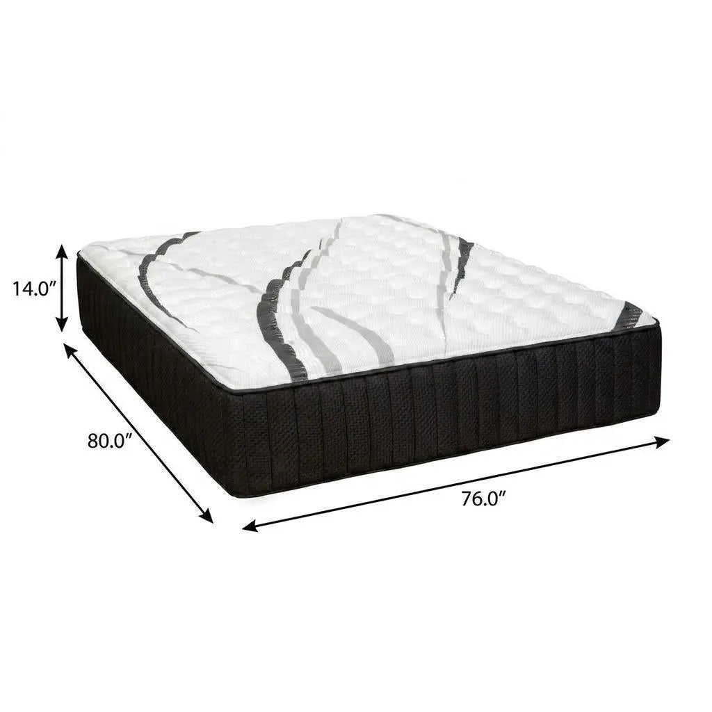 14" Graphite And Titanium Infused King Gel Memory Foam Firm Hybrid Mattress Homeroots Bed & Bath