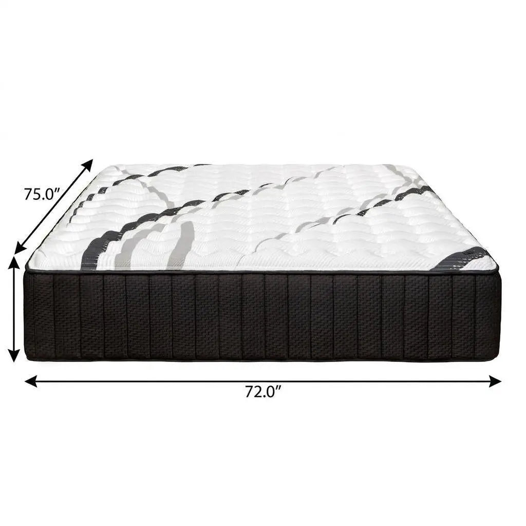 14" Graphite And Titanium Infused Short King 72 x 75 Gel Memory Foam Firm Hybrid Mattress Homeroots Bed & Bath