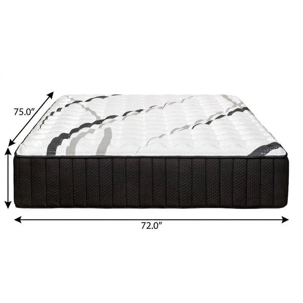 14" Graphite And Titanium Infused Short King 72 x 75 Gel Memory Foam Firm Hybrid Mattress Homeroots Bed & Bath