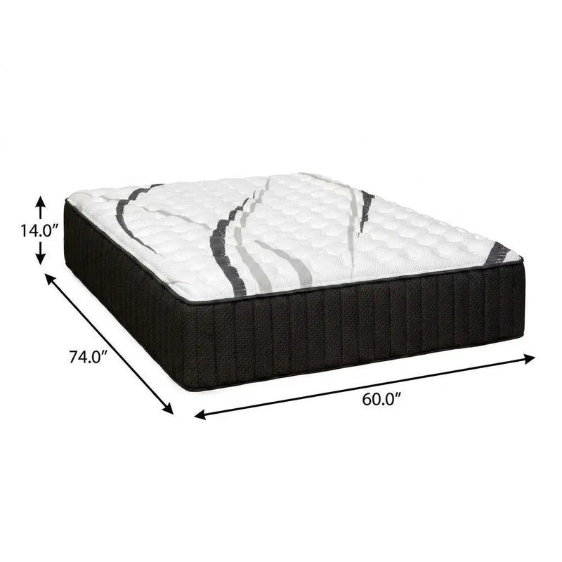 14" Graphite And Titanium Infused Short Queen 60 x 74 Gel Memory Foam Firm Hybrid Mattress Homeroots Bed & Bath