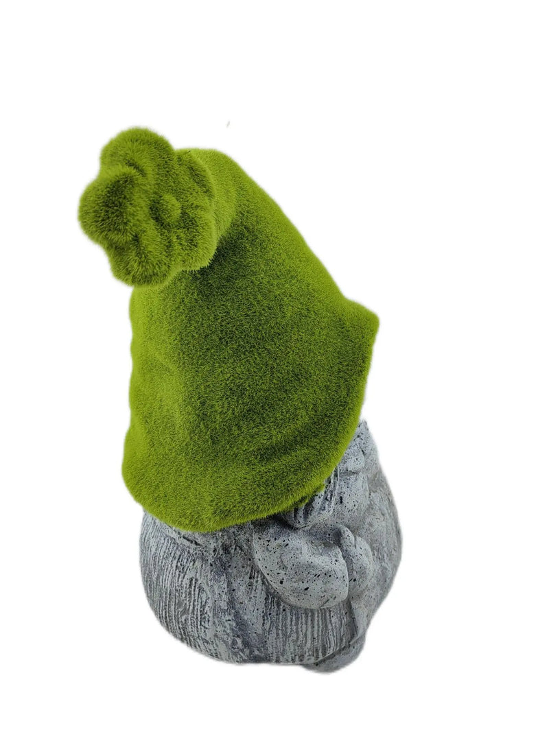 14" Gray And Green Polyresin Gnome Outdoor Statue Homeroots Outdoor