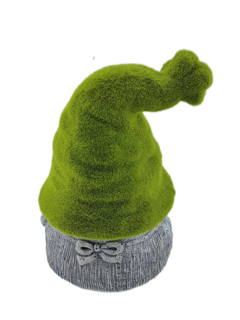 14" Gray And Green Polyresin Gnome Outdoor Statue Homeroots Outdoor