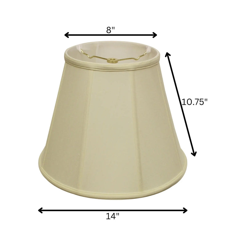 14" Ivory Slanted Empire Monay Shantung Lampshade Homeroots Lighting