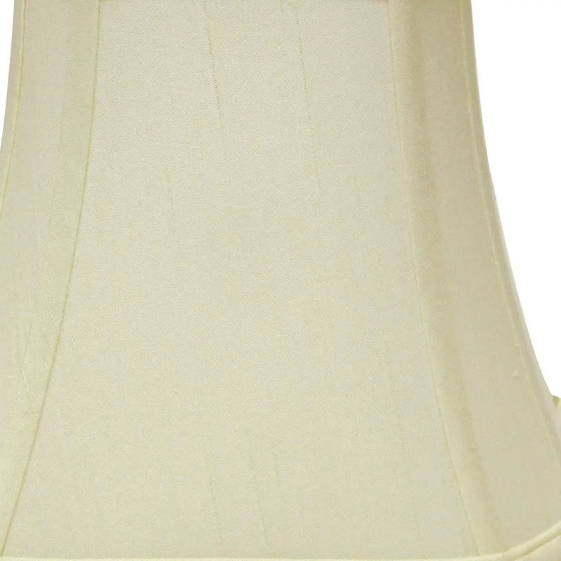 14" Ivory Slanted Rectangle Bell Monay Shantung Lampshade Homeroots Lighting