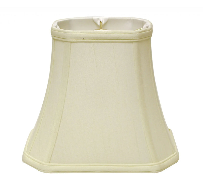 14" Ivory Slanted Rectangle Bell Monay Shantung Lampshade Homeroots Lighting
