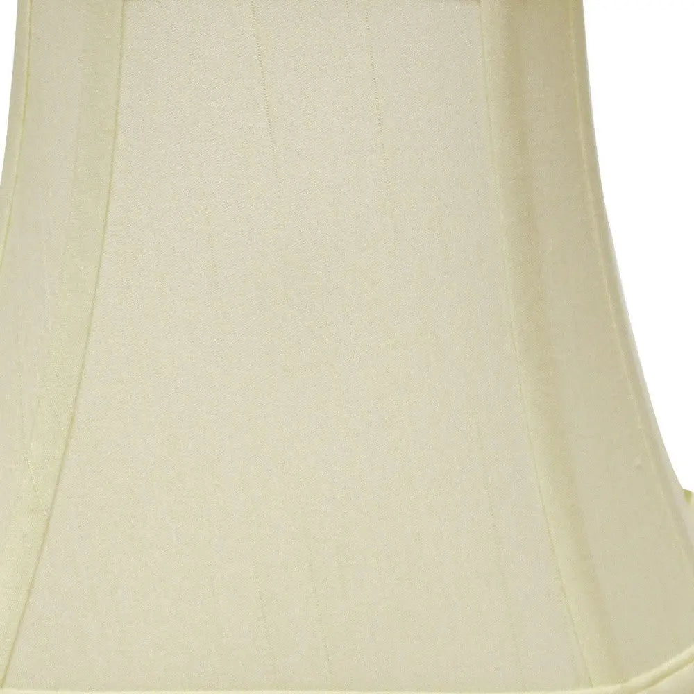 14" Ivory Slanted Rectangle Bell Monay Shantung Lampshade Homeroots Lighting