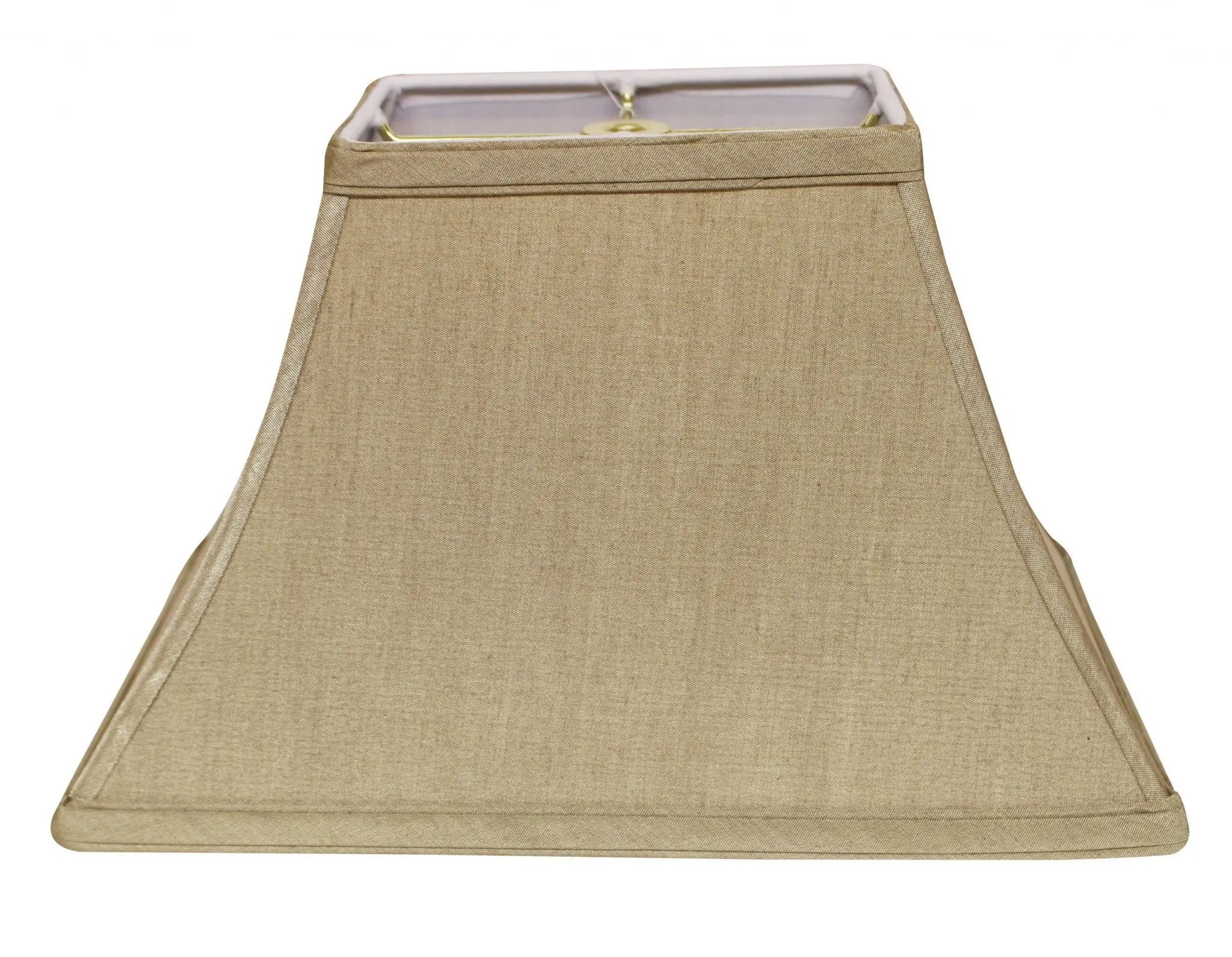 14" Pale Brown Rectangle Bell No Slub Lampshade Homeroots Lighting