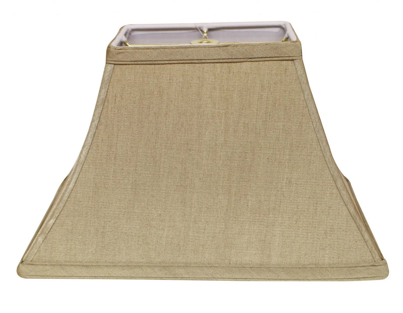 14" Pale Brown Rectangle Bell No Slub Lampshade Homeroots Lighting
