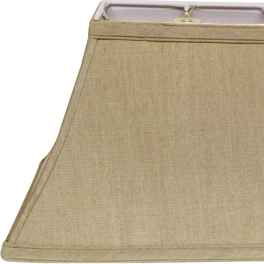 14" Pale Brown Rectangle Bell No Slub Lampshade Homeroots Lighting