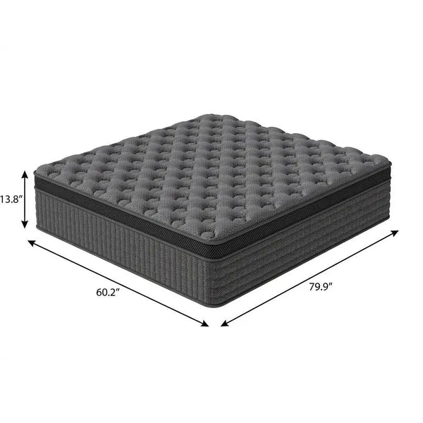14" Queen Lumbar Support Memory Foam Hybrid Mattress Homeroots Bed & Bath
