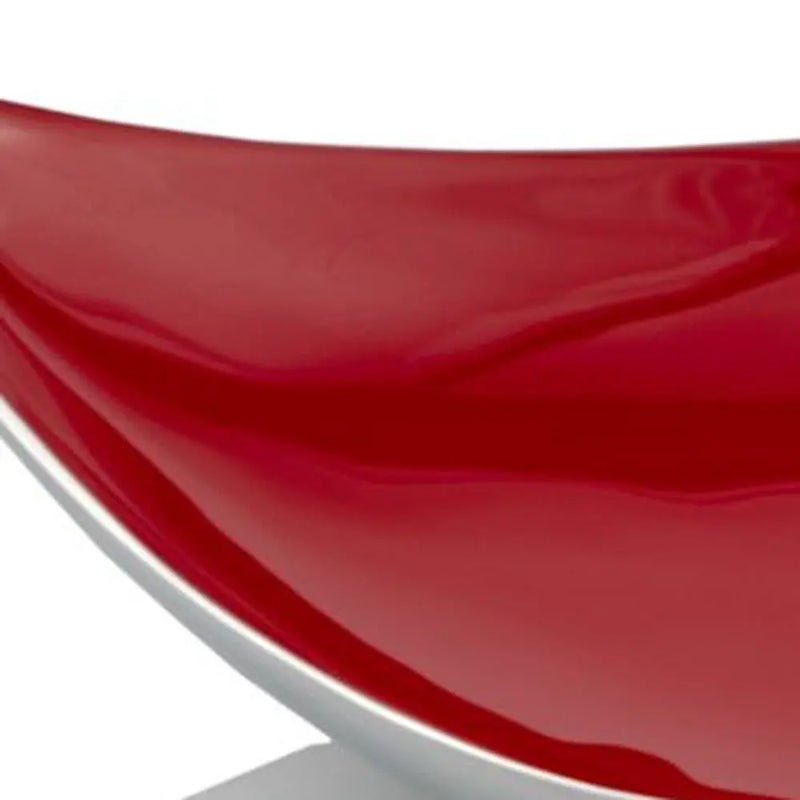 14" Silver And Red Triangular Bowl Homeroots Kitchen & Dining