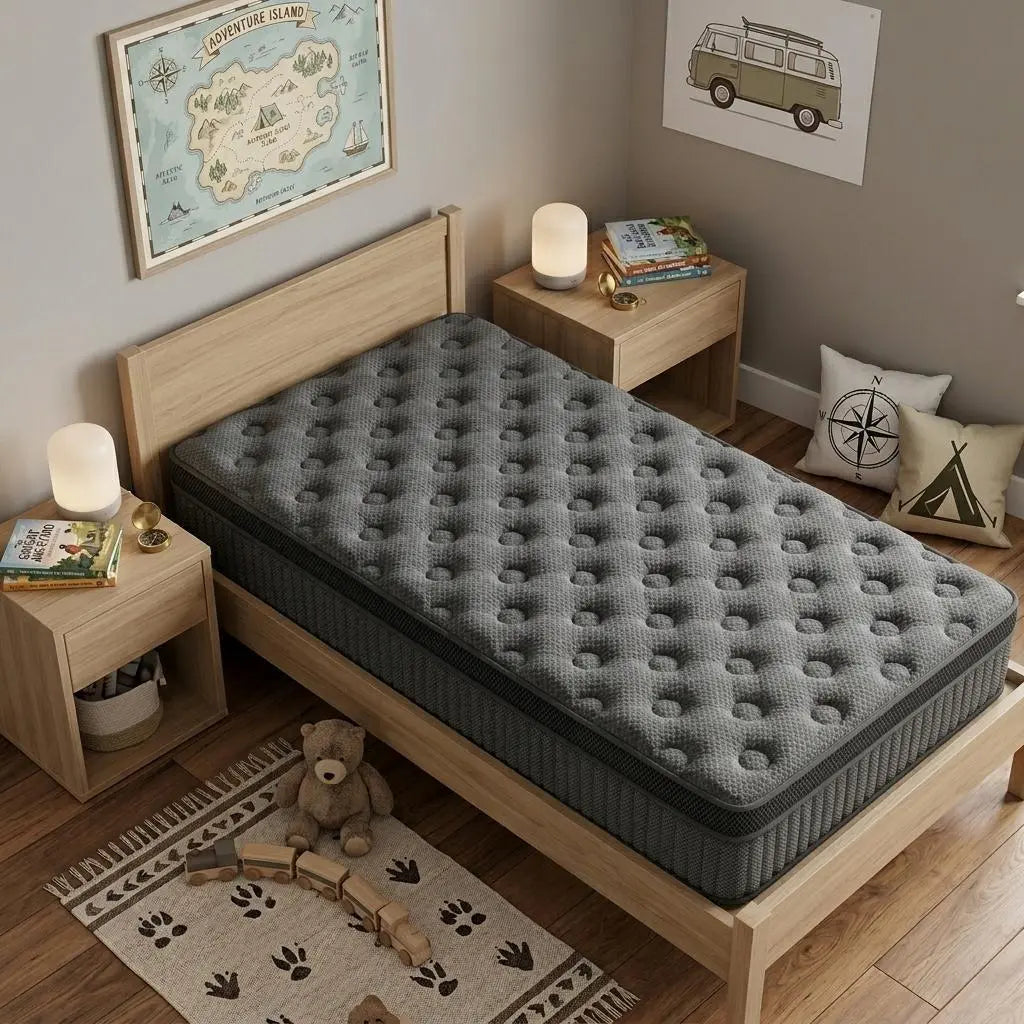 14" Twin Lumbar Support Memory Foam Hybrid Mattress Homeroots Bed & Bath