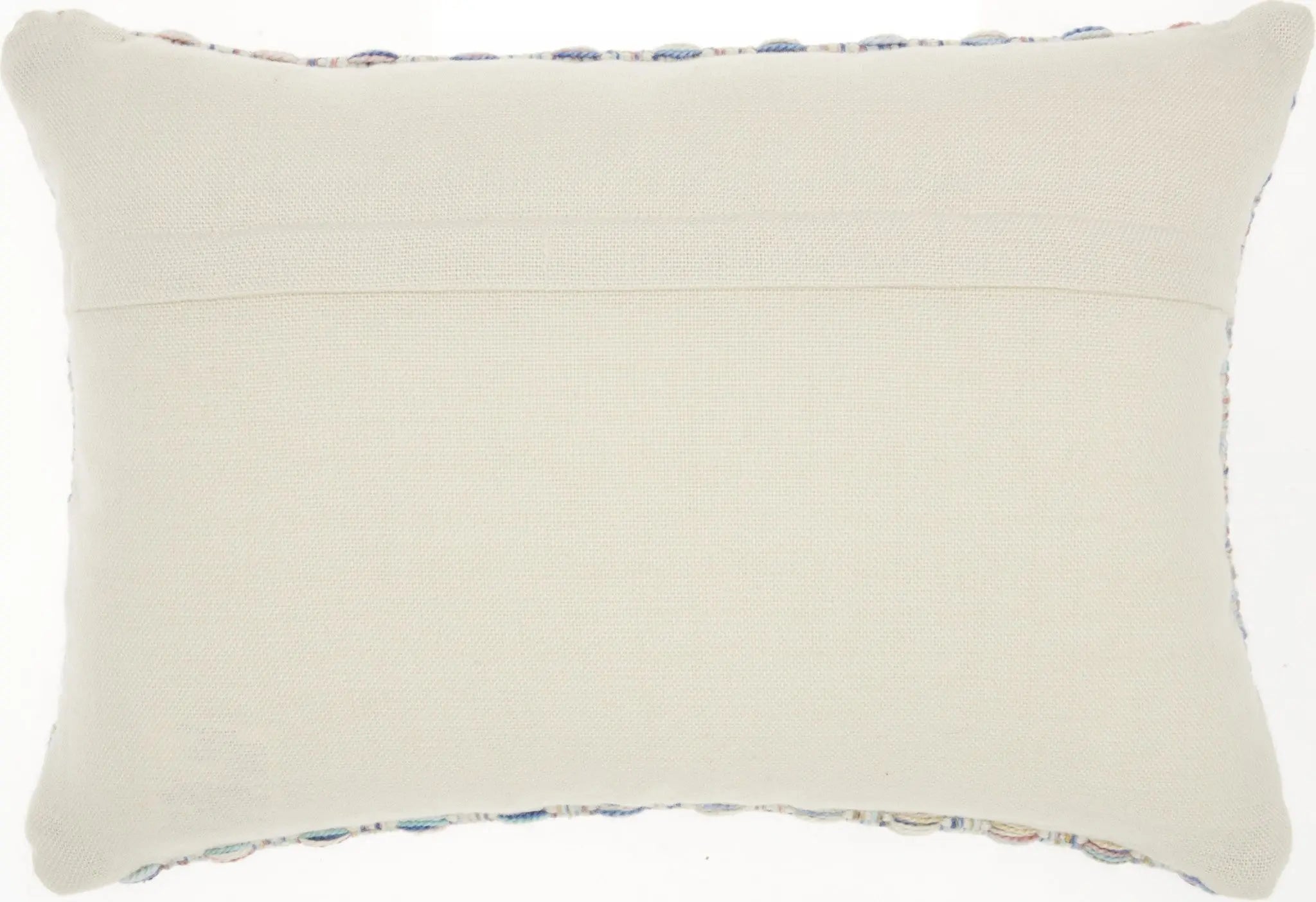 14" X 20" Blue and Off White Woven Indoor Outdoor Throw Pillow With Texture Homeroots Outdoor
