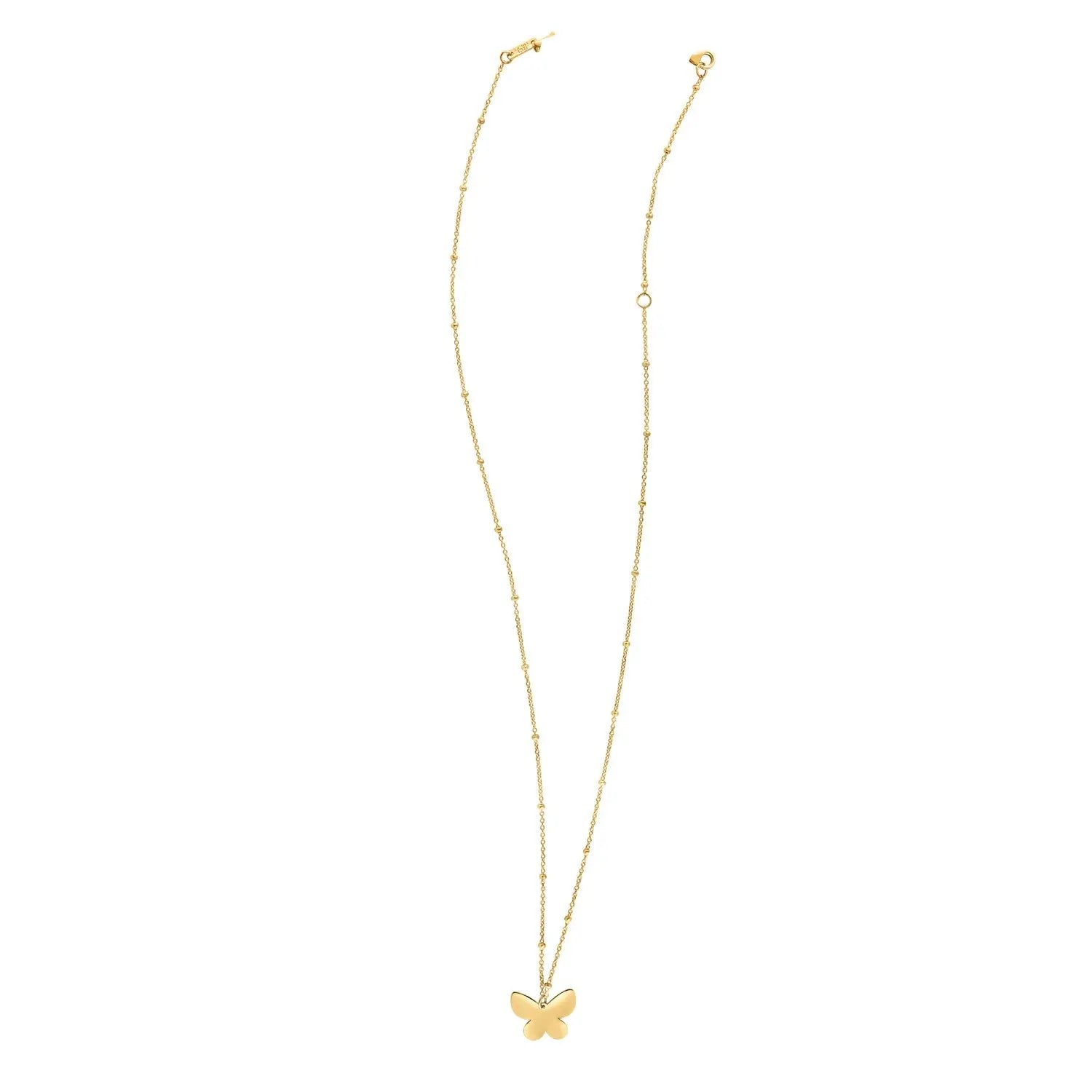 14k Yellow Gold Ppillon Butterfly Necklace GreatEagleInc