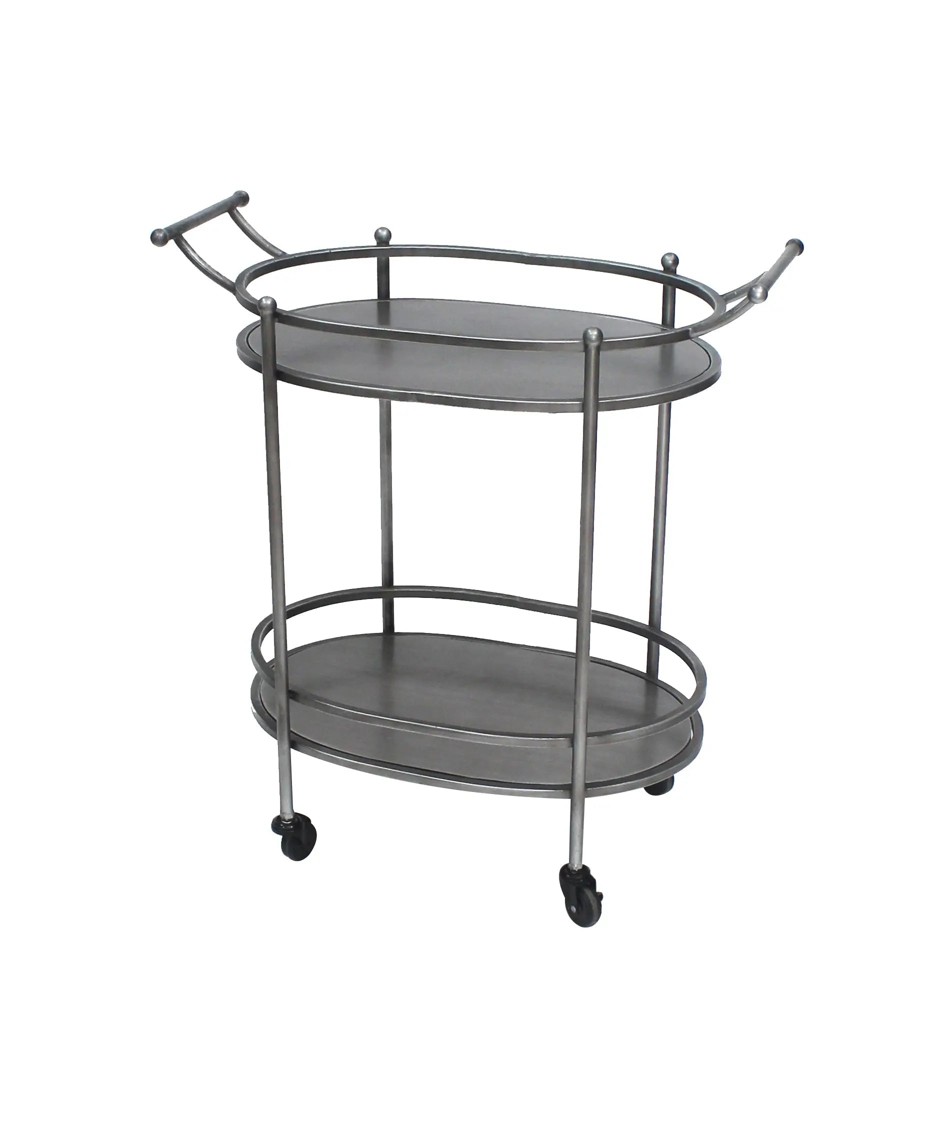 15 X 28 X 31 Bronze Antique Oval  Service Cart Homeroots Kitchen & Dining