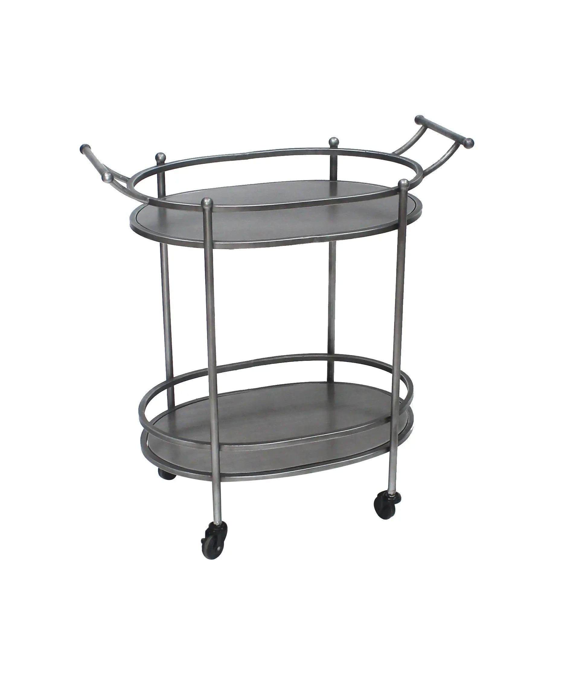 15 X 28 X 31 Bronze Antique Oval  Service Cart Homeroots Kitchen & Dining