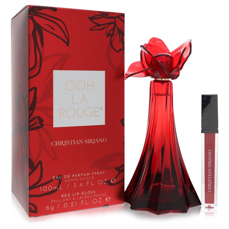 Christian Siriano Ooh La Rouge by Christian Siriano Eau De Parfum Spray + 0.21 oz Red Lip Gloss 3.4 oz for Women Default Title