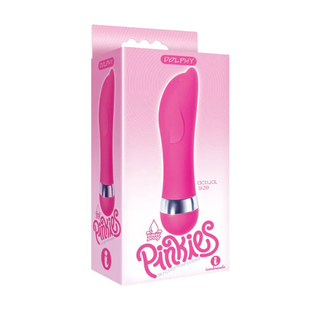 Pinkies Silicoat Mini-Vibe Dolphy - Pink - GreatEagleInc