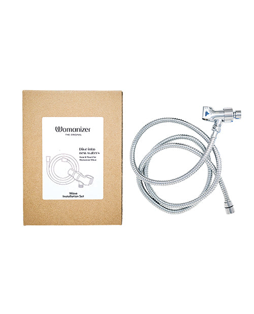 Womanizer Wave Shower Hose & Arm Mount Set - Chrome Default Title