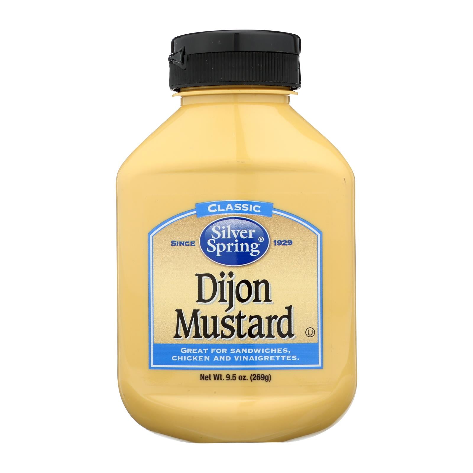 Silver Spring Mustard - Dijon - Squeeze - Case Of 9 - 9.5 Oz - Eco-Friendly Home & Grocery