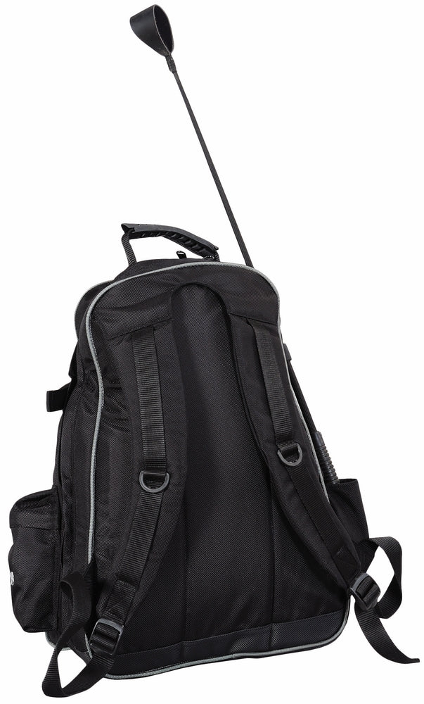 Equine Couture Pro Backpack - Black w/Silver piping / 1 - Equestrian Apparel