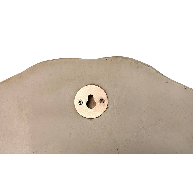 Garden resin plaque with metal hanging eyelet on stone back