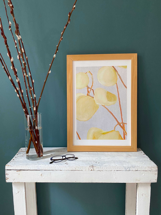 Art Print - Milkweed on Pale Grey / Large - Home Decor