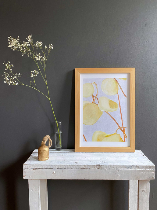 Art Print - Milkweed on Pale Grey / Large - Home Decor