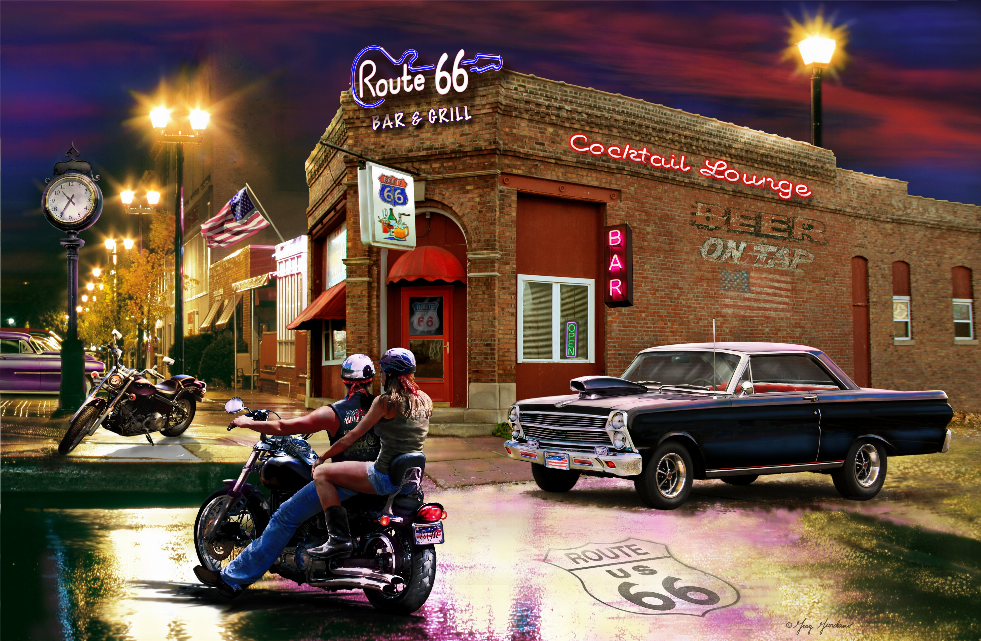 Bar & Grill Cars - 3D Postcard - 4 - Apparel and Accessories