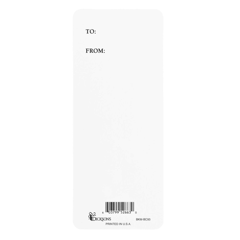 White back of bookcard with 'To' and 'From' lines and barcode