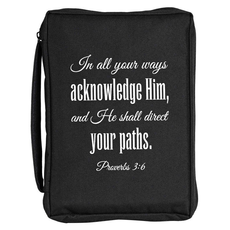 Bible Cover In All Prov. 3:6 - 1 / Large Print - Bags & Wallets