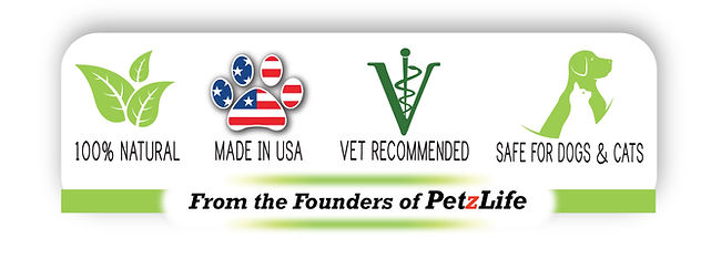 Oral care gel label: 100% natural, made in USA, vet recommended, safe for dogs & cats.