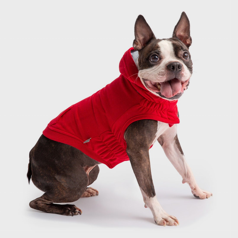 Elasto-Fit Urban Dog Hoodie - Red / 1 / 2XS - Pet Supplies