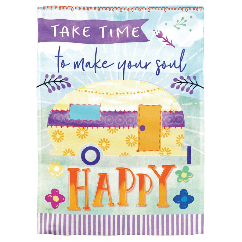 Flag Camper Take Time Polyester - 1 / 13x18 - Home Decor