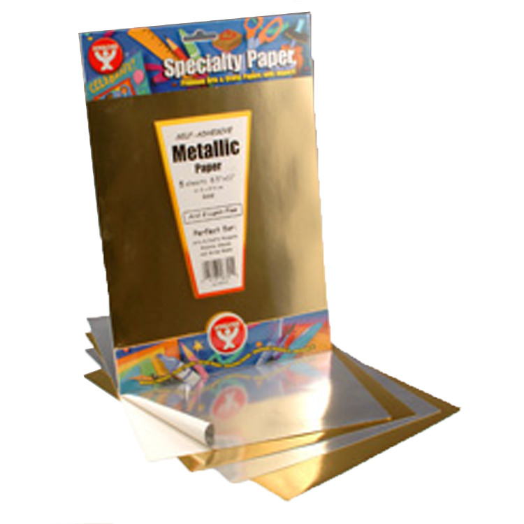 Gold metallic self-adhesive sheets pack with multiple sheets