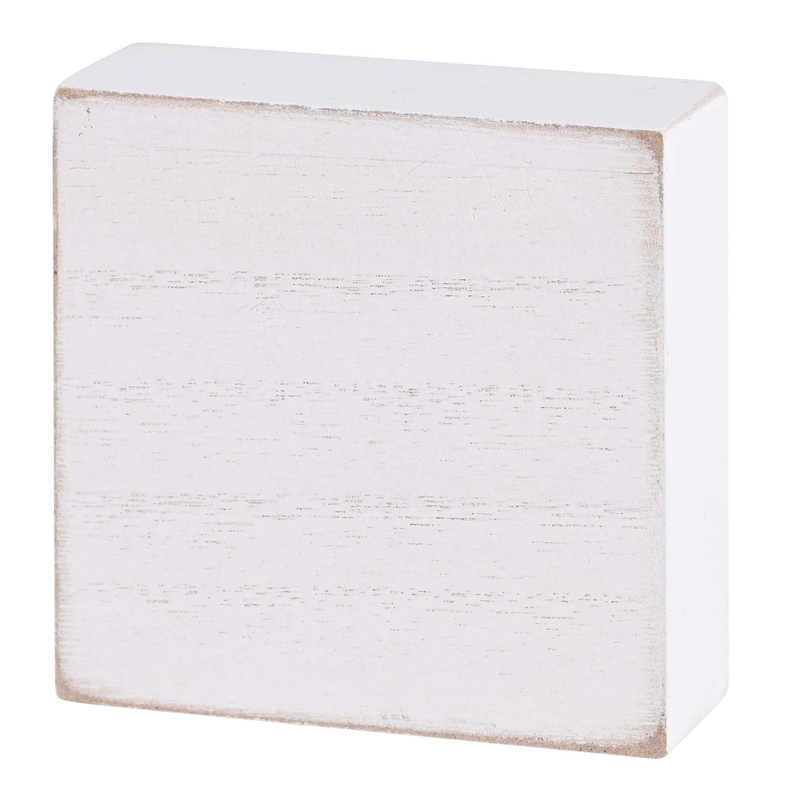 Tabletop plaque back with plain white textured finish