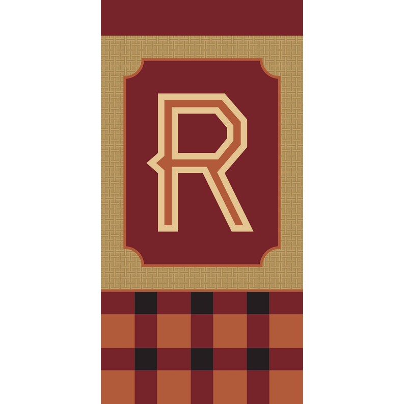 Fall Monogram Blap Mini Flag - "R" Fall Monogram Blap Mini Flag / 1 - Home Decor
