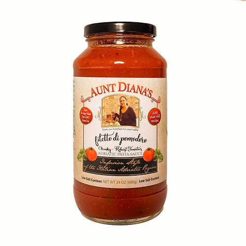 AUNT DIANA'S filetto di pomodoro tomato sauce in glass jar