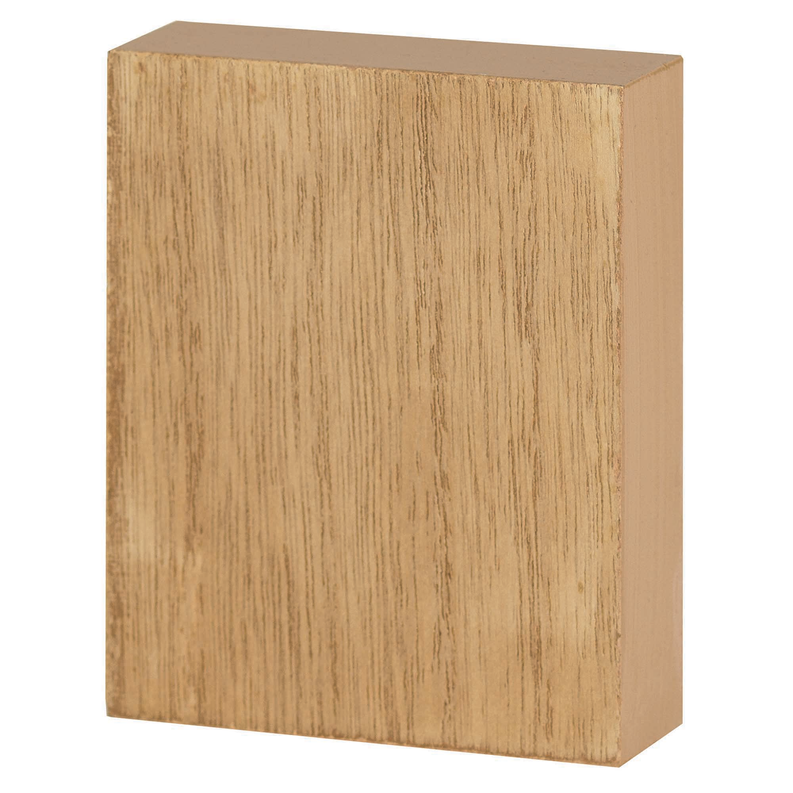 3x4 tabletop wood plaque with plain back and natural wood grain texture