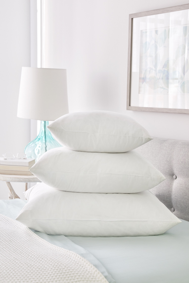 Feather Pillow Insert - White / 1 Pack of 2 / 22x22 - Home Decor