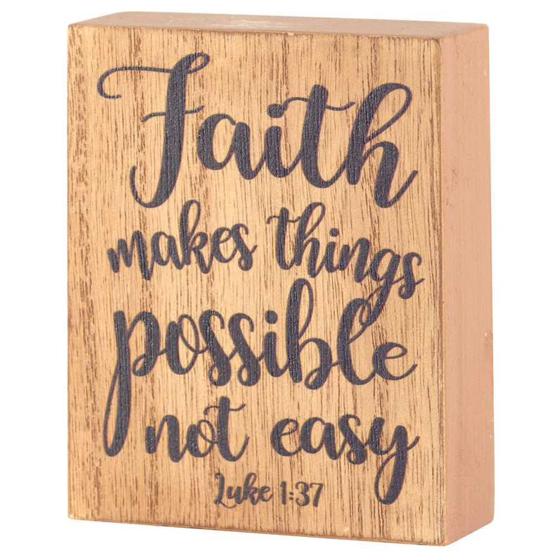 FAITH MAKES THINGS POSSIBLE MDF WD 3X4 - 1 - Religious Jewelry